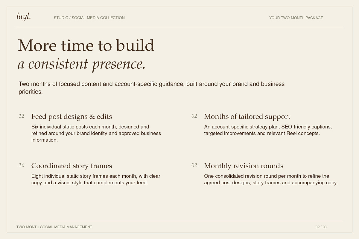 2 Month Social Media Management, a Social Media Template by Layl Atelier (Photo 2 of 8)