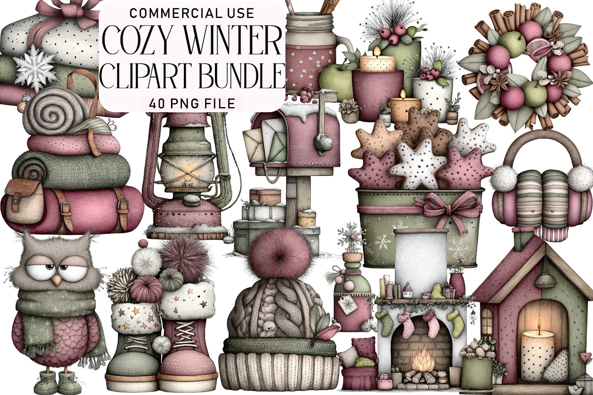 Cozy Winter Clipart Bundle, an Illustration by Daily.Designs (Photo 1 of 5)
