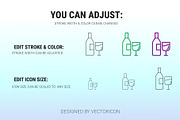 Hotel minimalist outline icon set, an Outline Icon by Icons (Thumbnail 3 of 3)