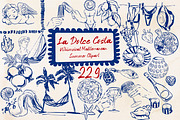 Whimsical Mediterranean Summer, a Decorative Illustration by HabitusDesigns (Thumbnail 1 of 14)