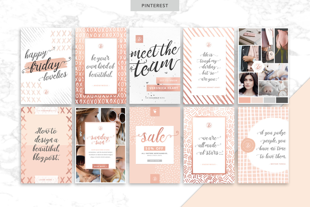 ROSE GOLD | Social Media Pack 2, a Social Media Template by Marigold Studios (Photo 11 of 14)