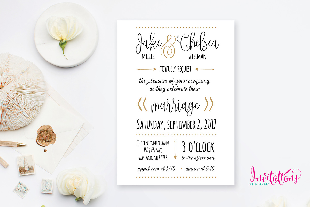 Rustic Wedding Invitation Suite, an Invitation Template by Invitations by Caitlin (Photo 2 of 4)