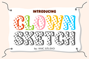 Clown Sketch - Clown Font Types, a Font by KiddoGlyphs Studio (Thumbnail 1 of 3)