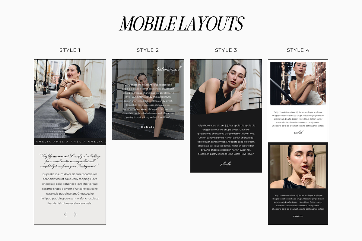 Showit Testimonial Add On Templates, a Landing Page Template by Blush Created (Photo 7 of 16)