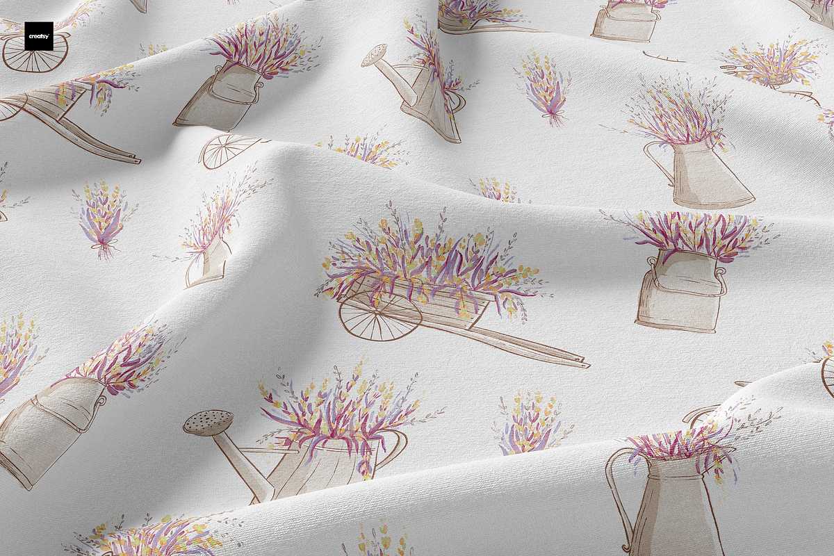 Watercolor Lavender Pattern, a Pattern Graphic by Lady Bruniere Design (Photo 12 of 14)