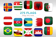 Rounded Flags (275 Flags), a Solid Icon by alpercakici (Thumbnail 1 of 4)