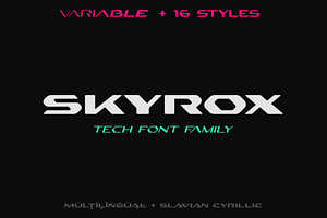 Skyrox Variable, a Sans Serif Font by Sentavio