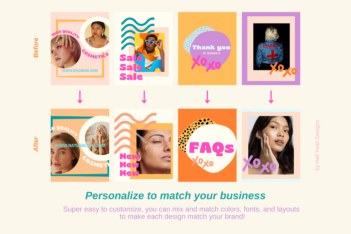 Bold Instagram Post Templates, a Social Media Template by Hell Yeah Designs (Photo 6 of 9)