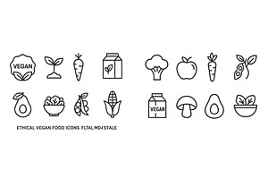 Collection of simple vegan food, a Food Illustration by ZinetroN