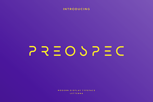Preospec - Modern Cyber Typeface, a Sans Serif Font by Letterna