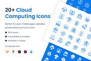 Cloud Computing Icons, an Outline Icon by Brickclay (Thumbnail 1 of 7)