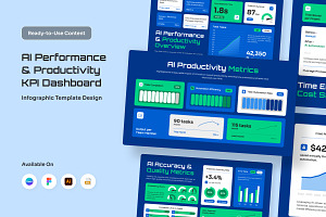 Futuristic AI KPI Infographic, a Technology Illustration by twinstd