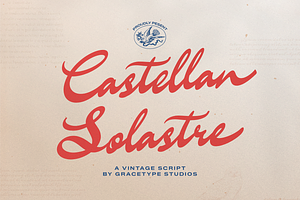 Castellan Solastre | Vintage Script, a Script Font by gracetype_studio