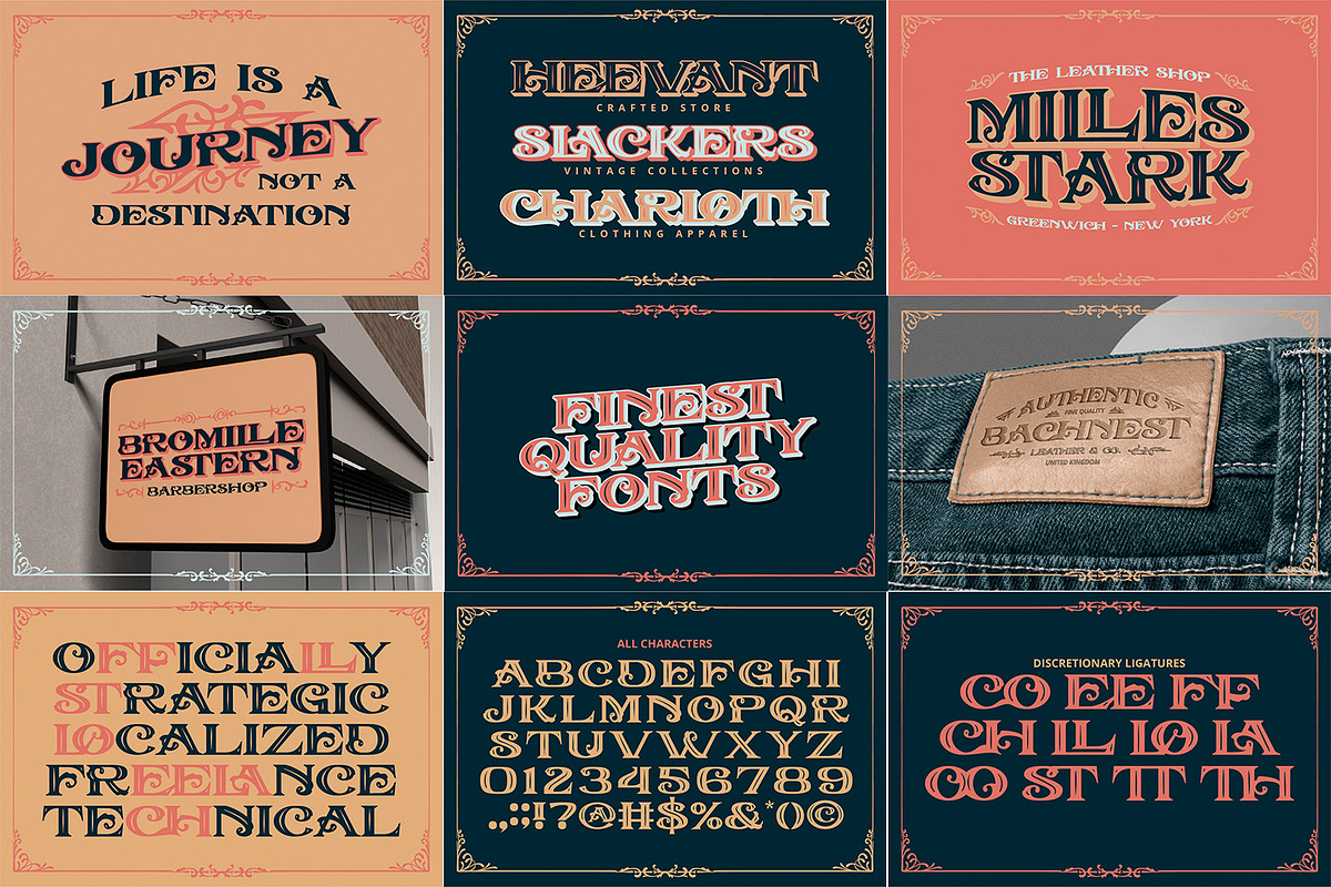 Vintage Font Bundle 5, a Symbol Font by Vintage Division (Photo 4 of 12)