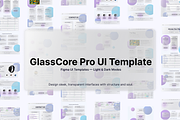 GlassCore Pro – Figma UI Template, an UI Kit Template by OzQ (Thumbnail 1 of 16)