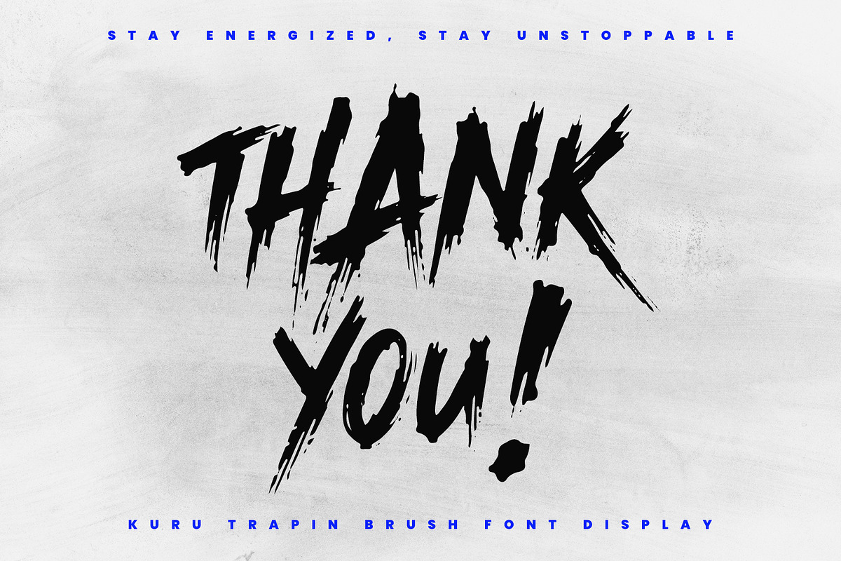 Kuru Trapin Energetic Brush Font, a Handwritten Font by Maulana Creative (Photo 7 of 7)