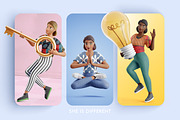 THIS IS CHLOE | 3d character set, a Work Illustration by As Good As Possible (Thumbnail 2 of 7)