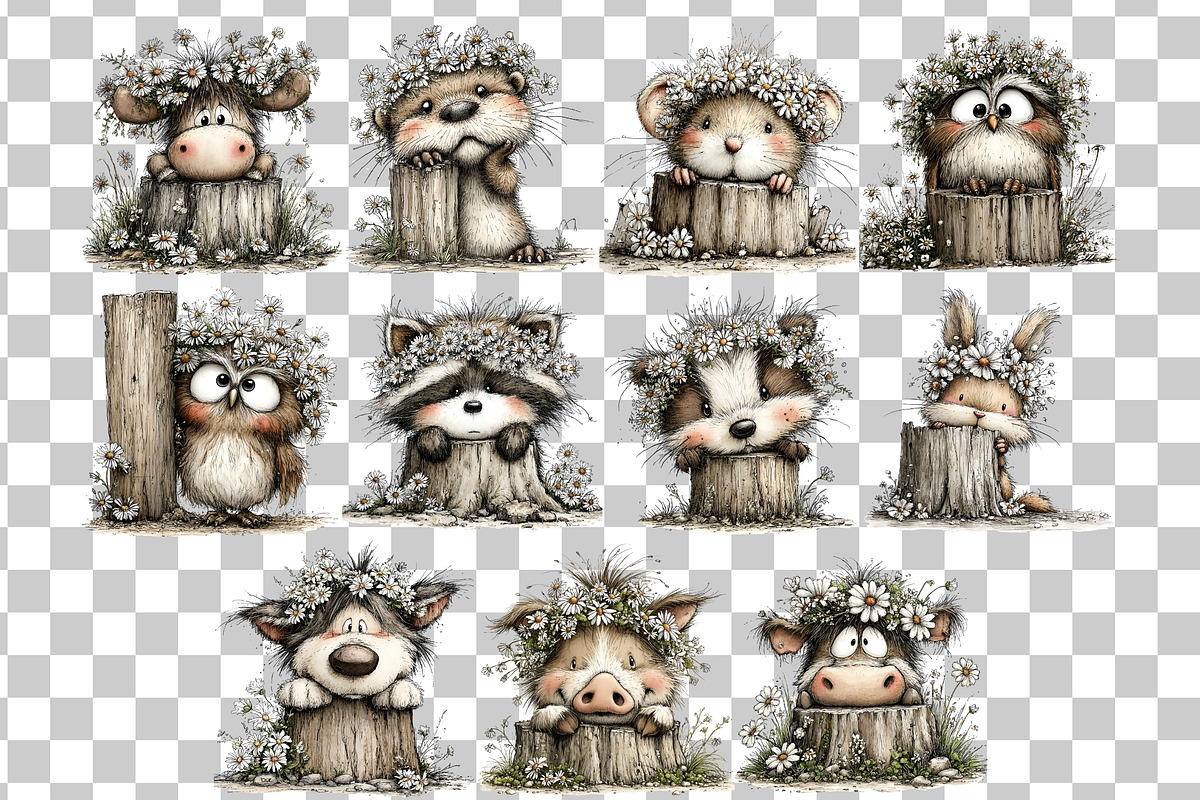 Woodland Animals PNG Clipart, an Animal Illustration by Nicolle's Colorful Art (Photo 2 of 3)