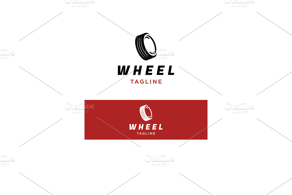 Tire or wheel logo design with creat, a Branding & Logo Template by LOGOCREATIVE