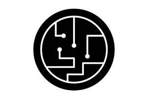 Microcircuit icon design template