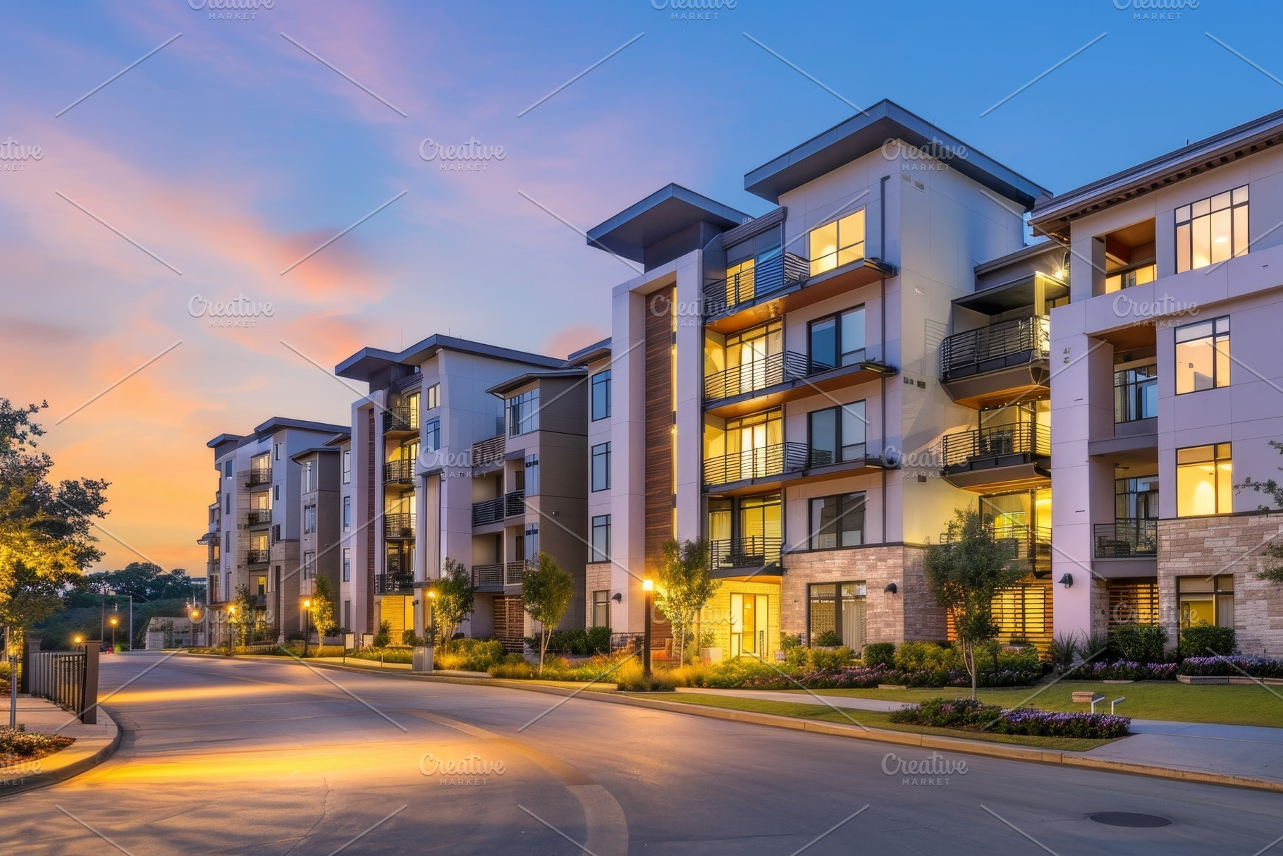 Newly built apartment complex featur, a Photo by Tanuart