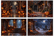 Halloween Digital Backdrop BUNDLE, a Layer Style Add-On by Wild Honey Design Co. (Thumbnail 3 of 6)