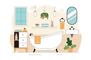 10 Modern Bathroom Interior, a Decorative Illustration by denayunebgt (Thumbnail 4 of 4)