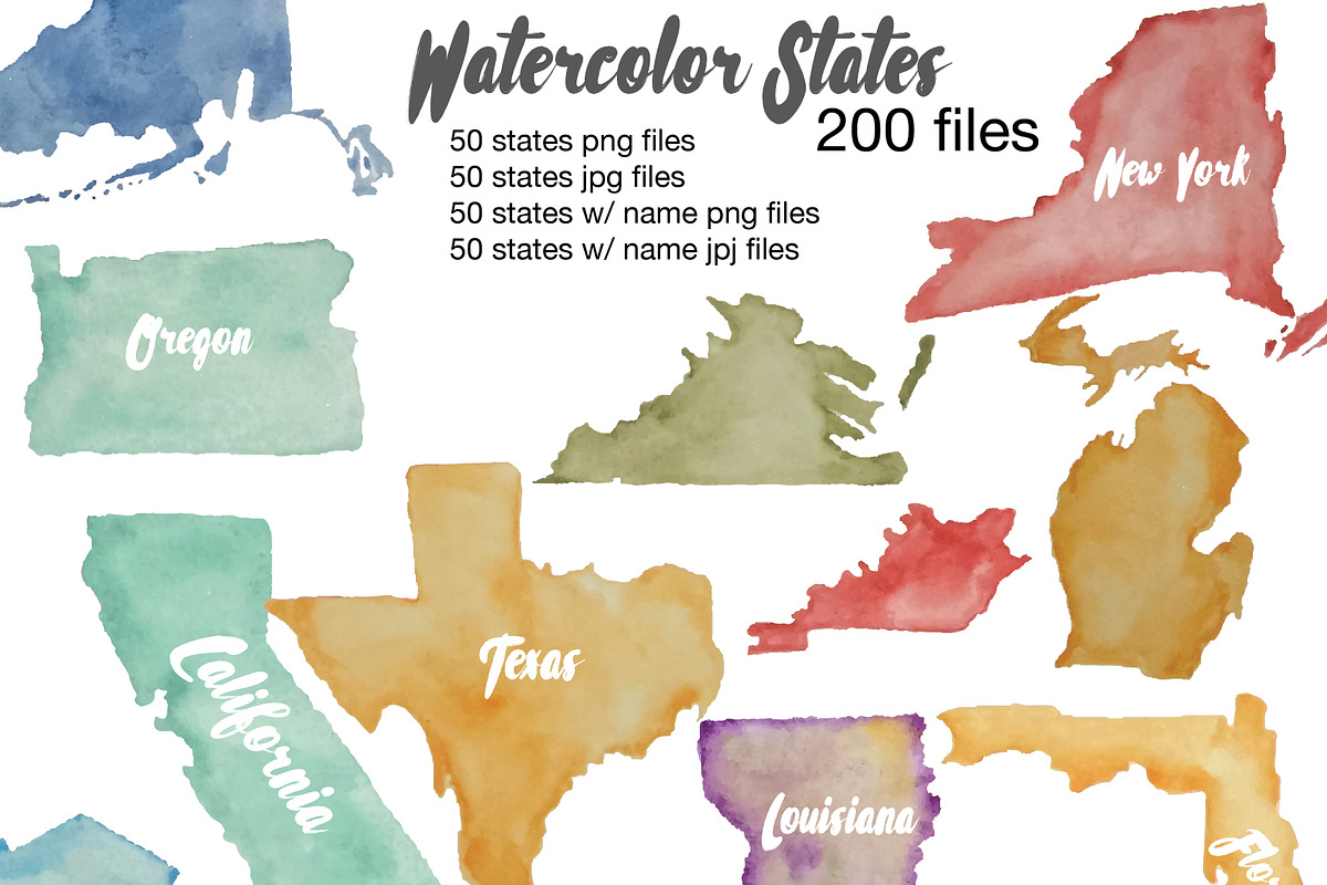 Watercolor States, an Illustration by Valeri Nick (Photo 1 of 3)