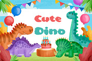 Cute Dino Dinosaur Font, a Font by vladocar (Thumbnail 6 of 9)