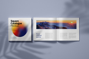 Square Catalogue, Magazine Mockup