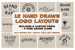 Hand Drawn Branding Layout Templates