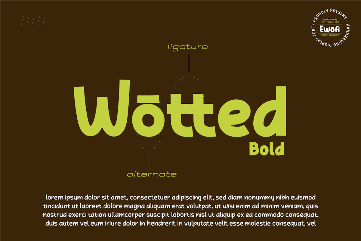 Ewofi, a Sans Serif Font by twinstd (Photo 3 of 13)