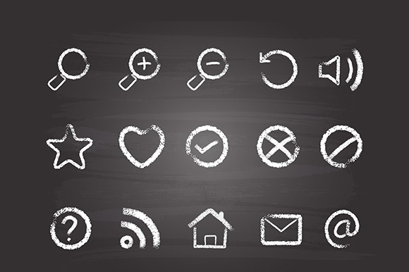 Web Icons (Chalk Style)