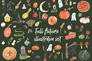 Full Autumn Watercolor Illustrations, an Illustration by One and Only Paper (Thumbnail 1 of 2)