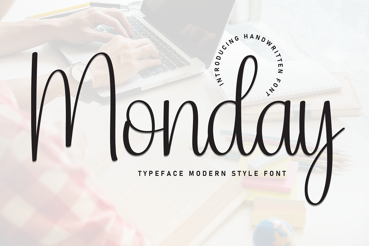 Monday | Script Font, a Handwritten Font by Scratchones (Photo 1 of 8)