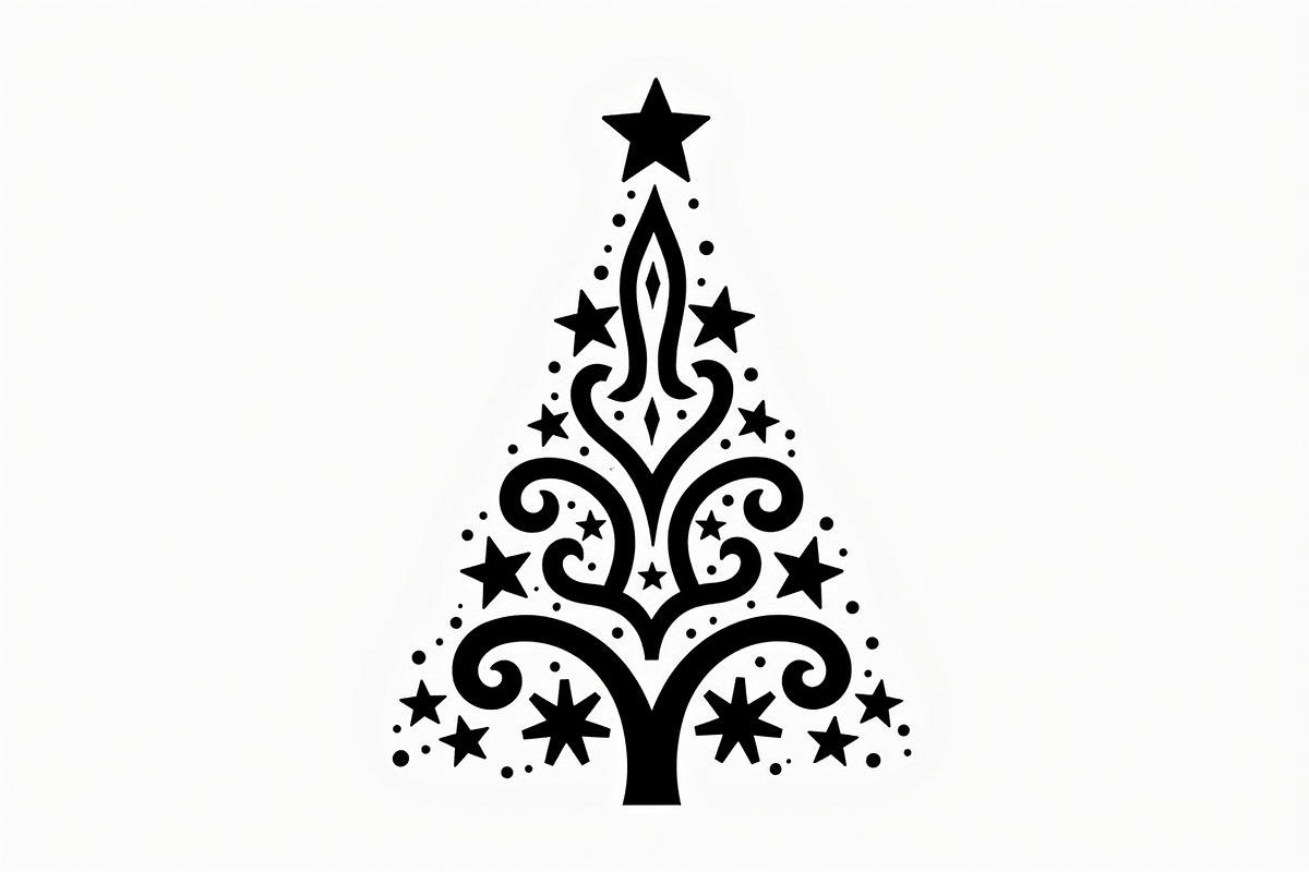 Cozy Holiday Tree Silhouette Designs, an Illustration by Gaye Art (Photo 18 of 21)