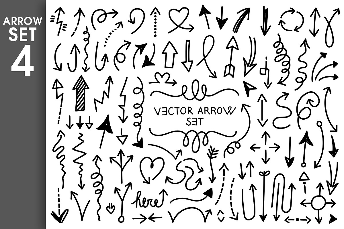 Big Vector Arrows and Dividers Set, a Decorative Illustration by Pingebat (Photo 5 of 6)