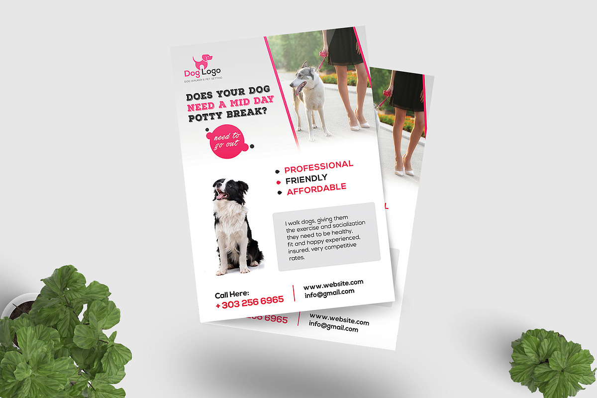 Dog walker Flyer Templates, a Flyer Template by ideaz_sabbir (Photo 4 of 9)