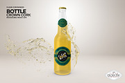 Clear Bottle with Crown Cork Mockup, a Cups & Container Mockup by INCDesign (Thumbnail 7 of 9)