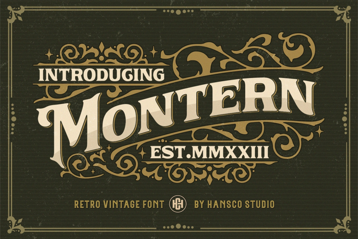 Montern - Victorian Font, a Serif Font by HansCo Studio (Photo 1 of 11)