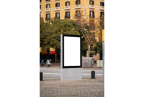 Blank vertical street billboard on a, an Architecture Photo by volodymyrshtun13795
