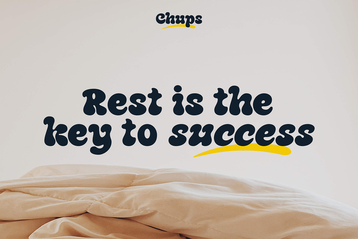 Chups - Groovy Retro Font, a Serif Font by roomspace creative lab (Photo 12 of 14)