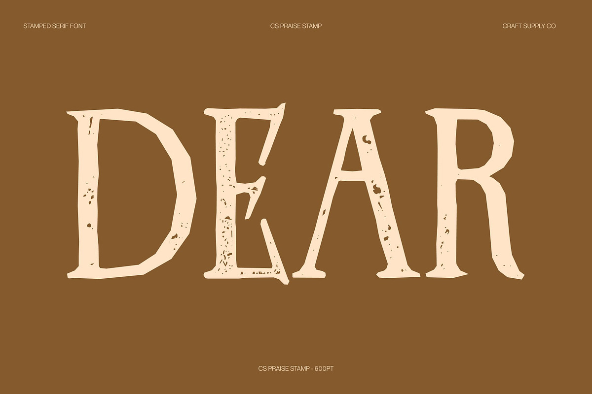 CS Praise Stamp, a Serif Font by Craft Supply Co. (Photo 2 of 8)