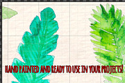 Tropical Palm Leaves Watercolor, a Seasonal Illustration by Violet LeBeaux (Thumbnail 3 of 3)