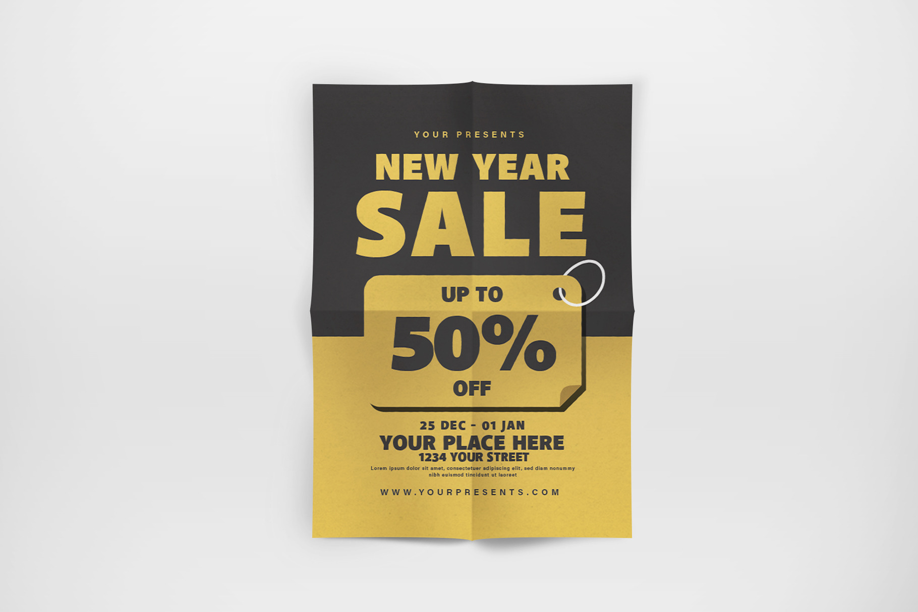 New Year Sale Flyer by Lilyshop  Creative Market