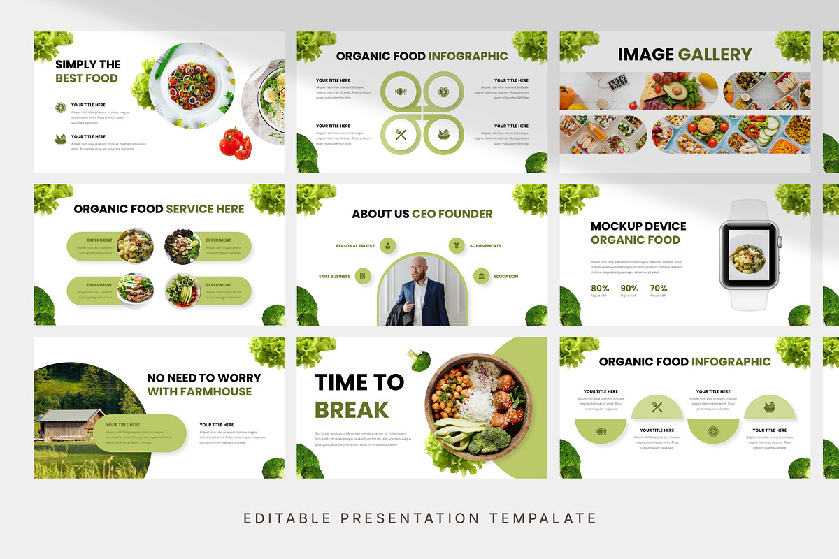 Organic Food Presentation Template, a Presentation Template by Digitcase x Wealthwells (Photo 3 of 4)