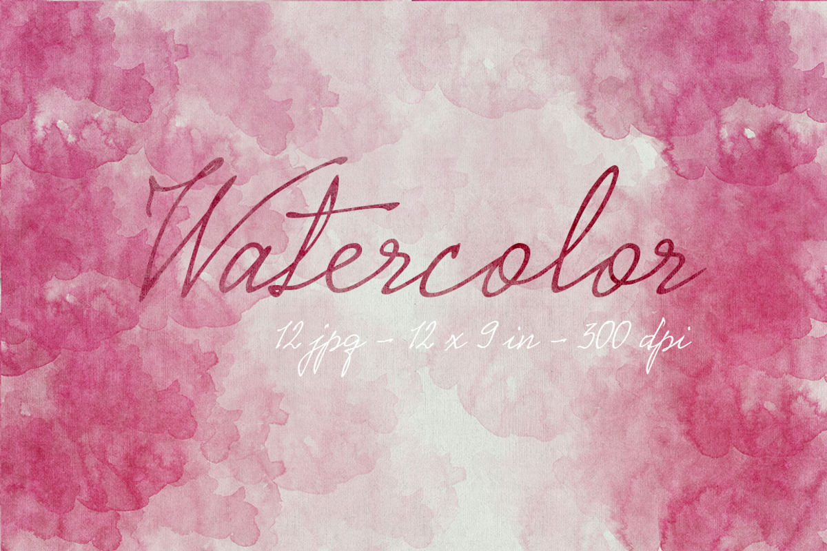 12 Pink Watercolors, a Texture Graphic by Orange Fox (Photo 5 of 5)