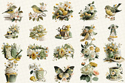 Spring Watercolor Clipart Set, an Illustration by DreamCafeArt (Thumbnail 2 of 6)
