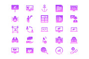 50 SEO Glyph Gradient Icons Set, a Solid Icon by shahsoft (Thumbnail 3 of 5)