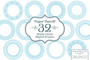Soft Blue Lace Circle Frames, an Illustration by Amanda Ilkov (Thumbnail 2 of 5)